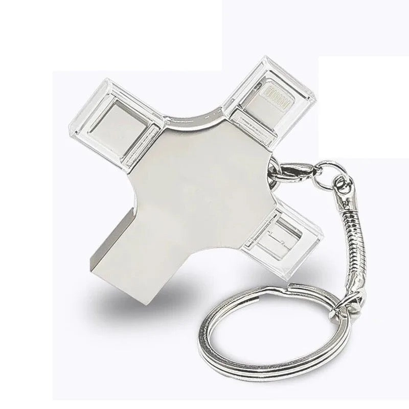The Jeremiah 4 IN 1 128 GB USB flash drive 2.0/3.0 For iPhone and android.