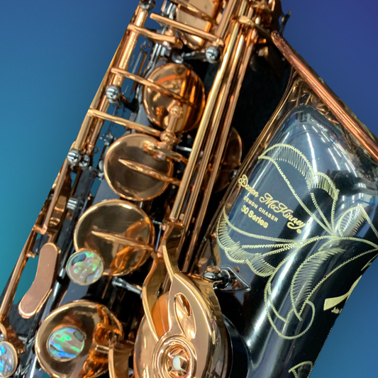 Darron McKinney DC 30 Series Big Bell black nickel honey dark gold professional alto saxophone